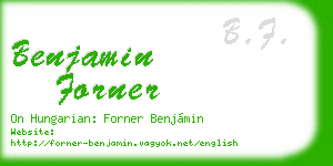benjamin forner business card